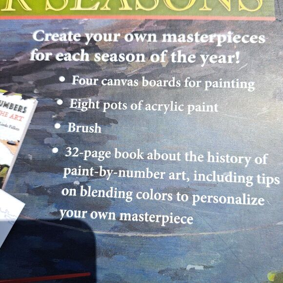 THE FOUR SEASONS A PAINT BY NUMBER KIT STERLING INNOVATION 2017 COMPLETE ART DIY - Picture 3 of 5